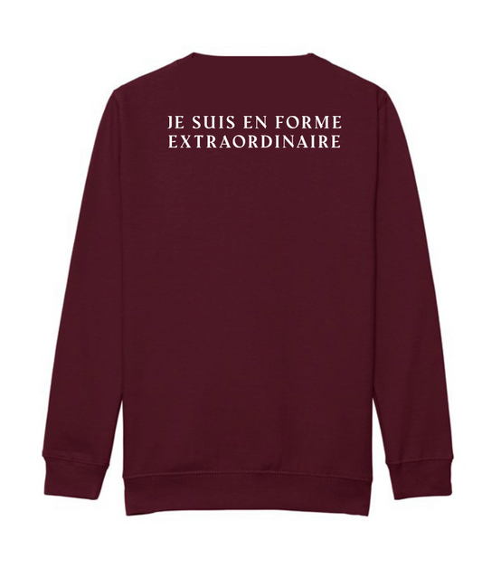 SWEAT Bordeaux JE SUIS EN FORME EXTRAORDINAIRE