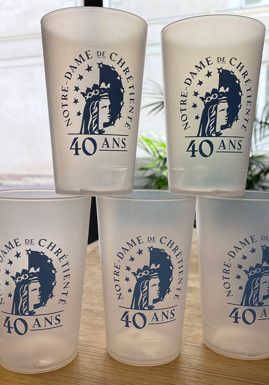 Gobelet réutilisable 25/33cl - 40 ANS